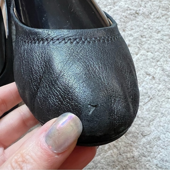 Lucky Brand Solid Black Leather Erin BALLET FLAT SZ 8 - Picture 6 of 10